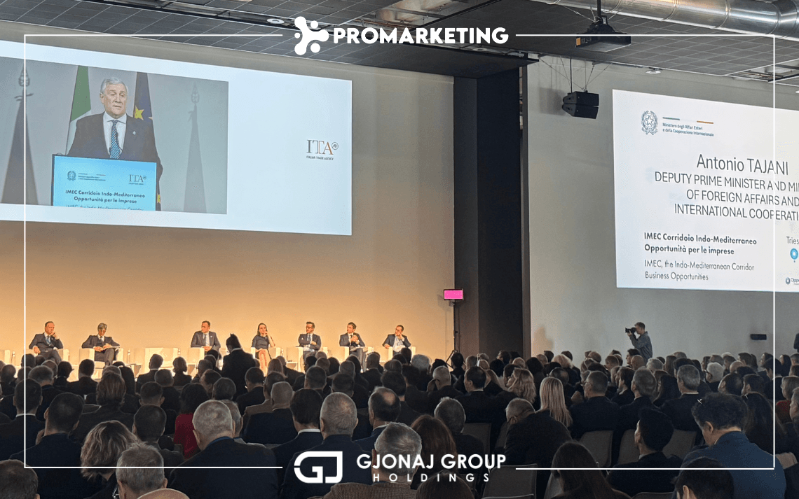 Gjonaj Group Holdings al Forum Internazionale IMEC a Trieste, Italia