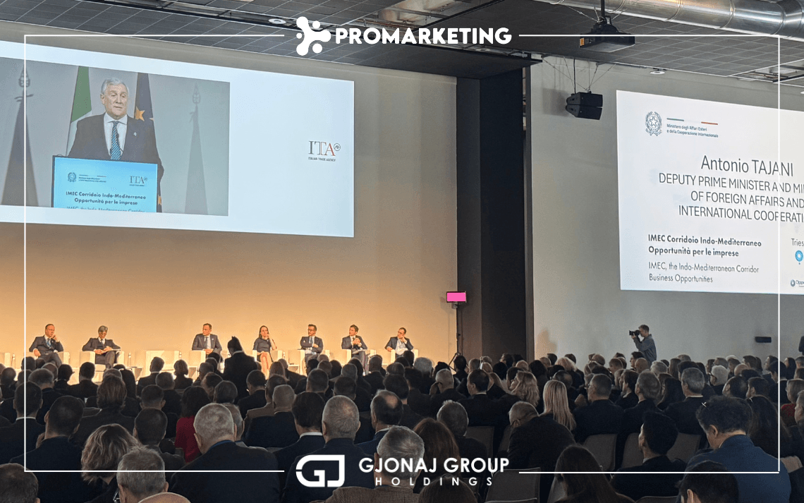 Gjonaj Group Holdings al Forum Internazionale IMEC a Trieste, Italia